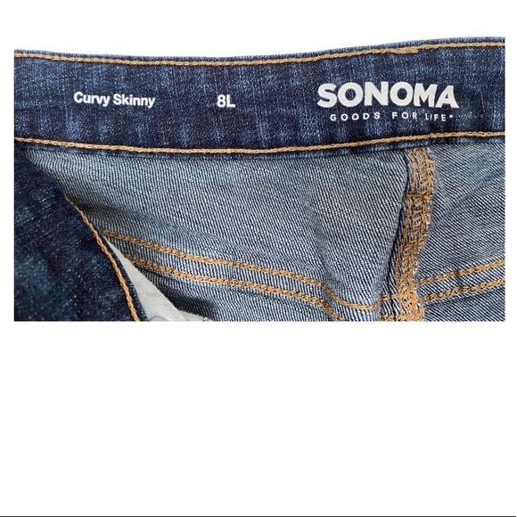 Sonoma Curvy Skinny Jeans, Dark Wash - Picture 3 of 4